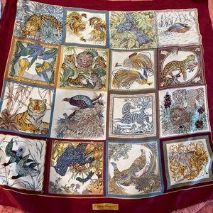 Salvatore Ferragamo Luxury Silk Scarf with Animal Print Rare